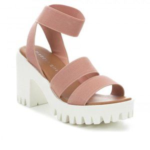Madden Girl Soho Lug Sole Platform Sandals Blush Size 8